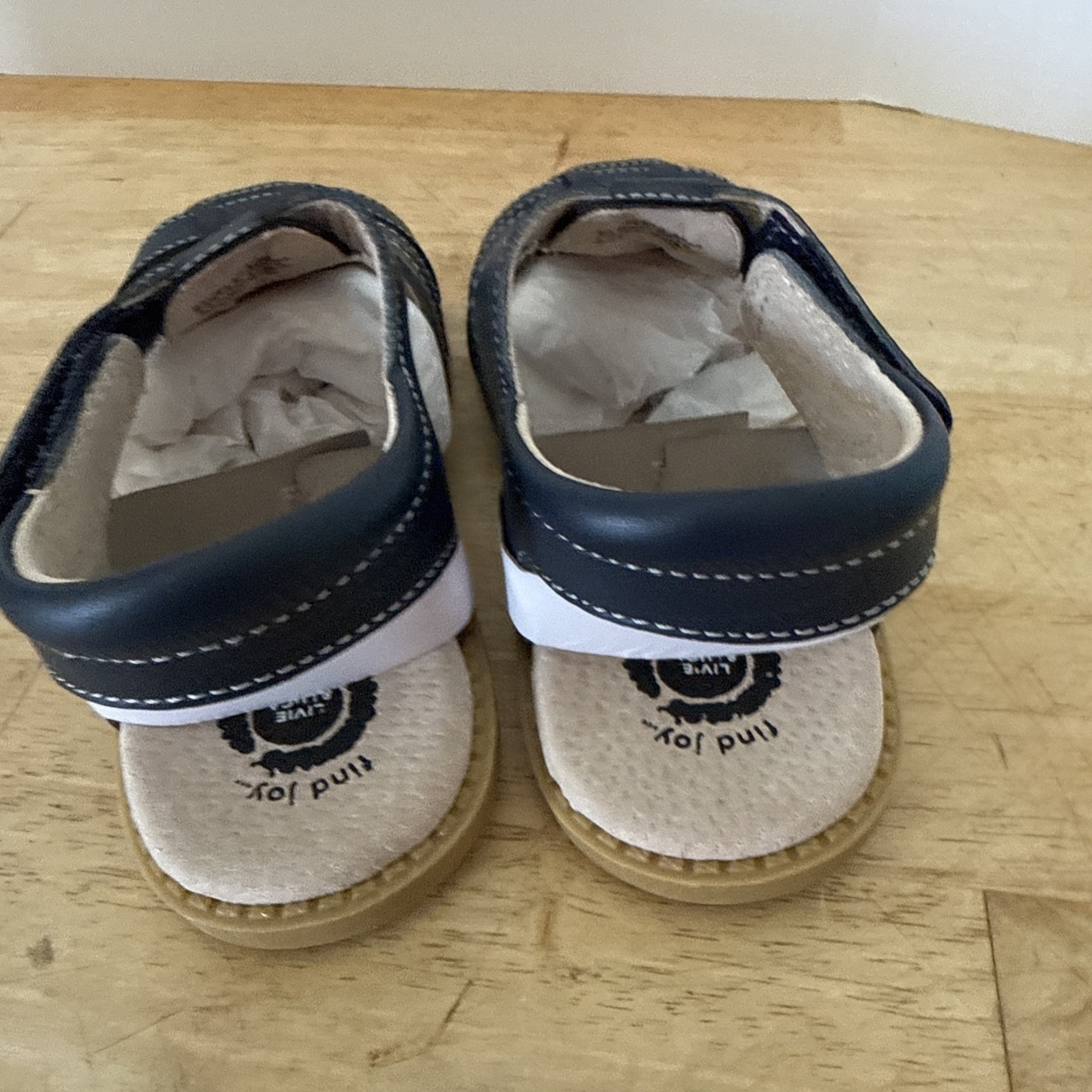Livie And Luca Boys Size 12 Finn Navy Classic Smooth Leather Fisherman Sandals — image 8 of 8